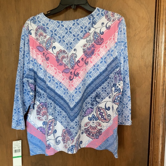 Alfred Dunner print embellished top PL - Picture 13 of 17
